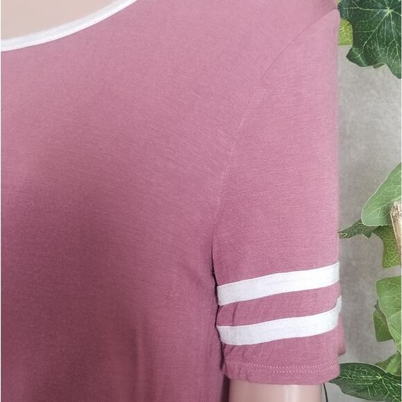 Moral Fiber | Pink and White Retro Style Ringer Tee - Picture 4 of 6